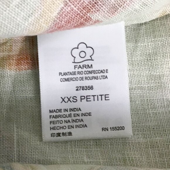 FARM RIO Antro Green Tie Front Linen Dress - Picture 12 of 14